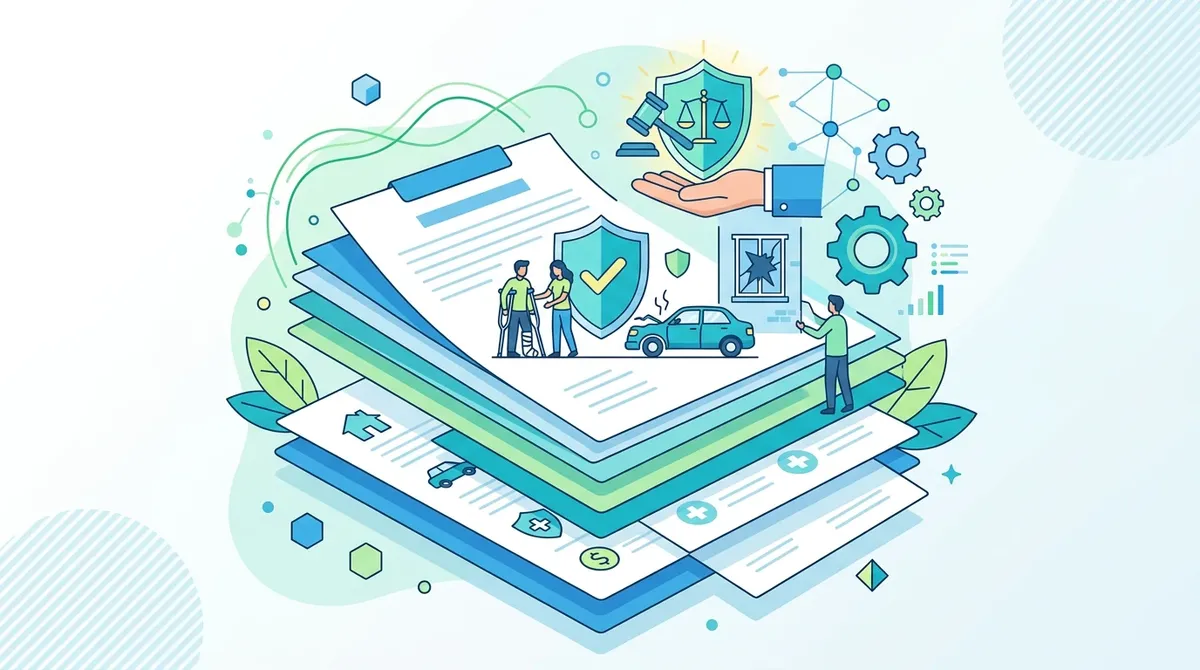 Grafika wpisu: warstwy polisy i ryzyko w ujęciu edukacyjnym