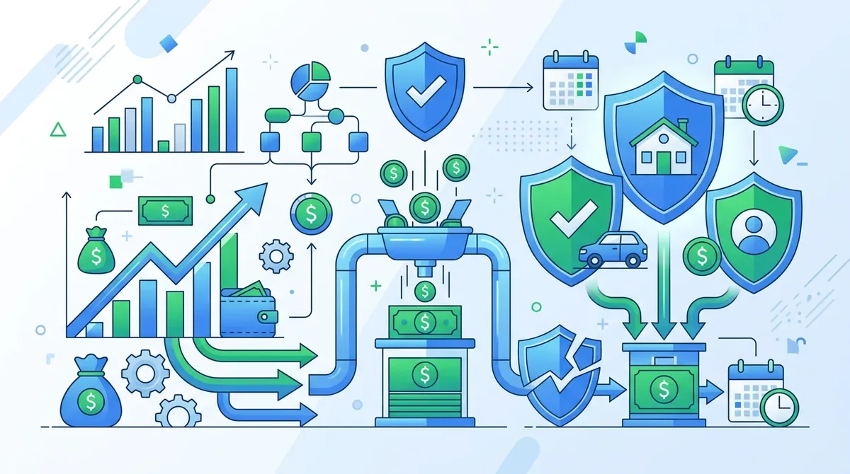 Schemat planowania składek i rezerw w kontekście ubezpieczenia — kontekst edukacyjny